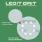 Legit Grit 5 inch Sand paper Disc, 8-Hole, 800 Grit, 100PK LG5-8800-100 - alternate 6